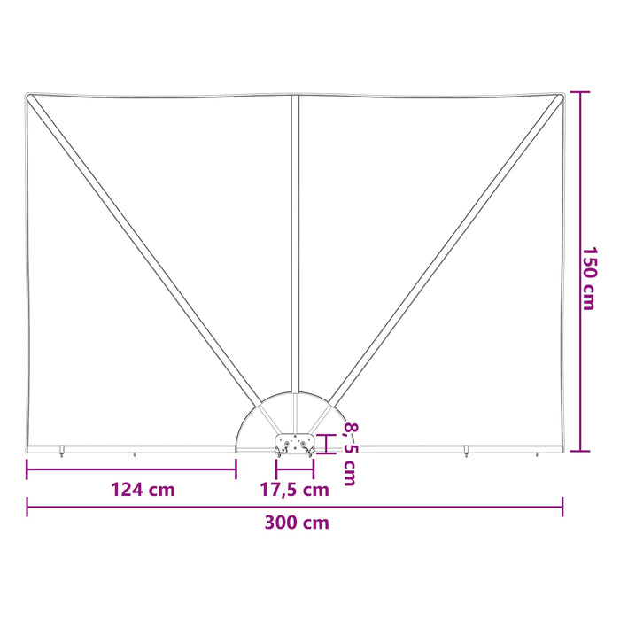 Ecran de intimitate pentru balcon 150 x 300 cm Poliester - WALTI WALTI