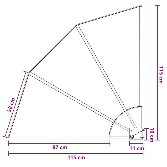 Ecran de intimitate pentru balcon 115 x 115 cm Poliester - WALTI WALTI