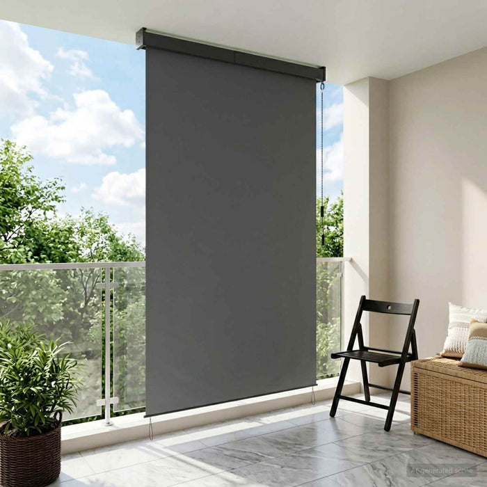 Rulou textil Gri deschis 60 x 250 cm Țesătură și Aluminiu - WALTI WALTI