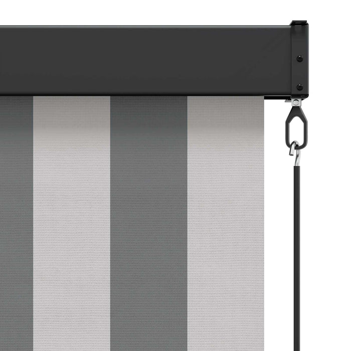Rulou textil Antracit și Alb 80 x 250 cm Țesătură și Aluminiu - WALTI WALTI