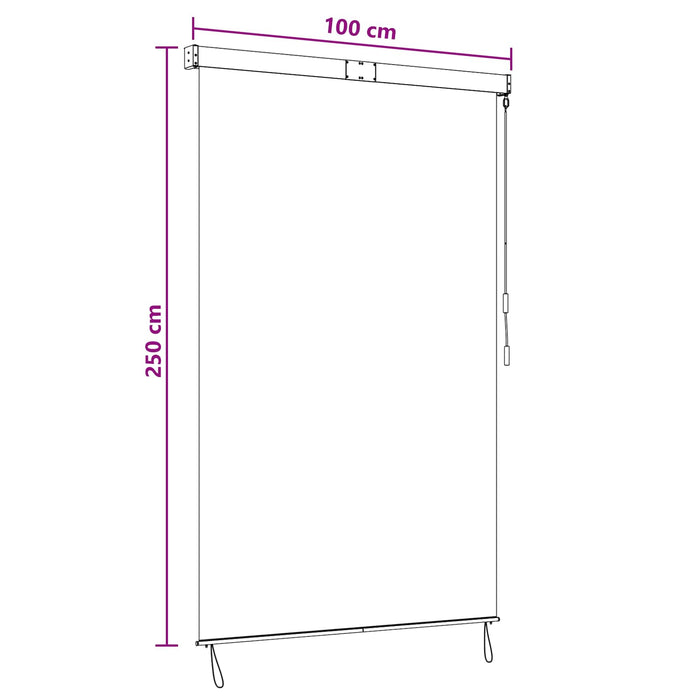 Rulou textil Multicolour 100 x 250 cm Țesătură și Aluminiu WALTI