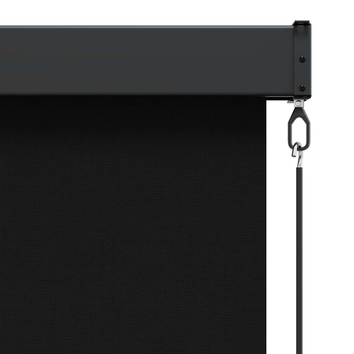 Rulou textil Negru 180 x 250 cm Țesătură și Aluminiu WALTI
