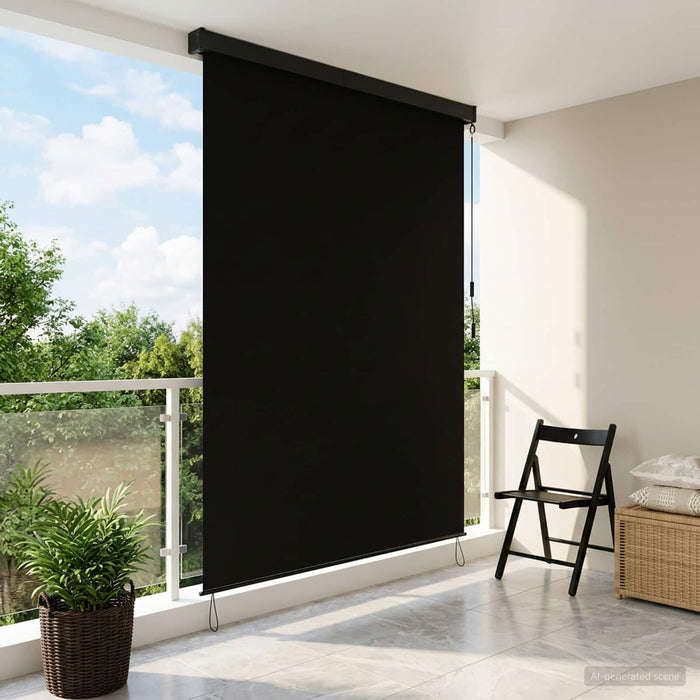 Rulou textil Negru 180 x 250 cm Țesătură și Aluminiu WALTI