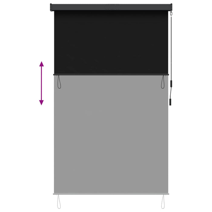 Rulou textil Negru 180 x 250 cm Țesătură și Aluminiu WALTI
