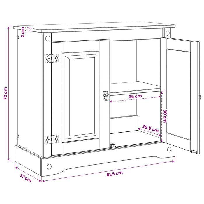 Suport pentru acvariu CORONA Alb și maro 81,5 x 37 x 73 cm - WALTI WALTI