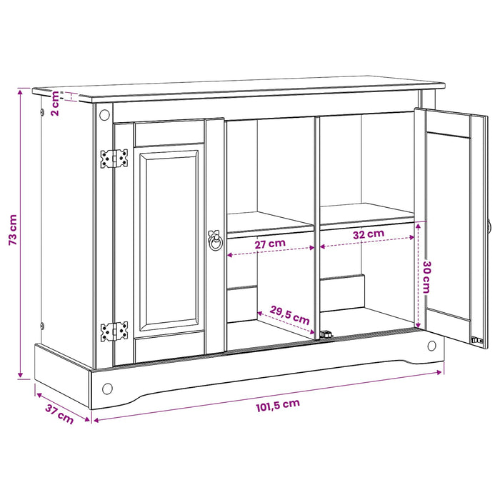 Suport pentru acvariu CORONA Alb și maro 101,5 x 37 x 73 cm - WALTI WALTI