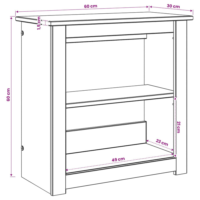 Suport pentru acvariu PANAMA Alb și maro 60 x 30 x 60 cm 150 kg WALTI