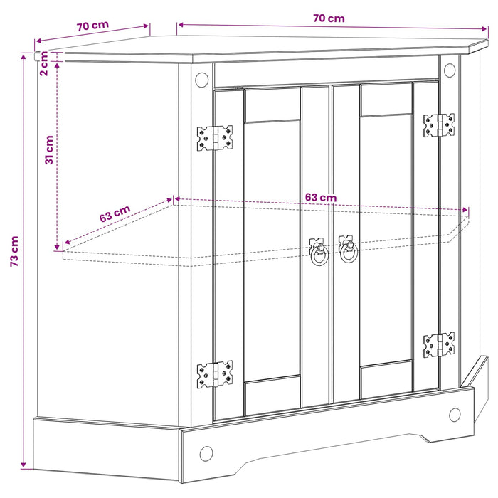 Suport pentru acvariu CORONA Alb 70 x 70 x 73 cm 300 kg WALTI