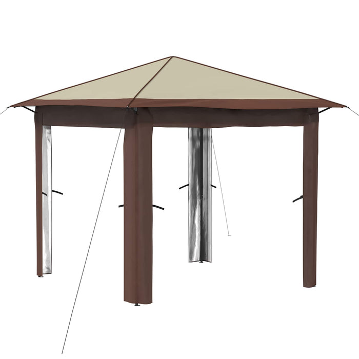Gazebo fără Pereți Laterali 2,6 x 2,6 m Crem și Marron - WALTI WALTI