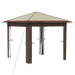 Gazebo fără Pereți Laterali 2,6 x 2,6 m Crem și Marron - WALTI WALTI