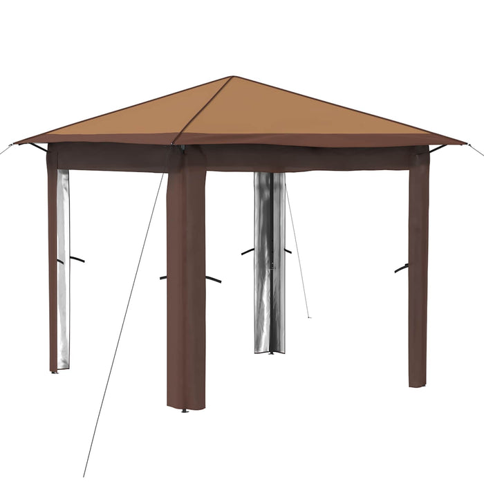 Gazebo fără Pereți Laterali 2,6 x 2,6 m Bej și Maro WALTI
