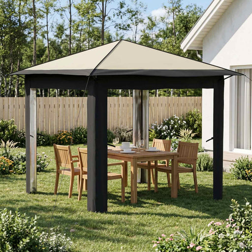 Gazebo fără Pereți Laterali 2,6 x 2,6 m Crem și Antracit - WALTI WALTI