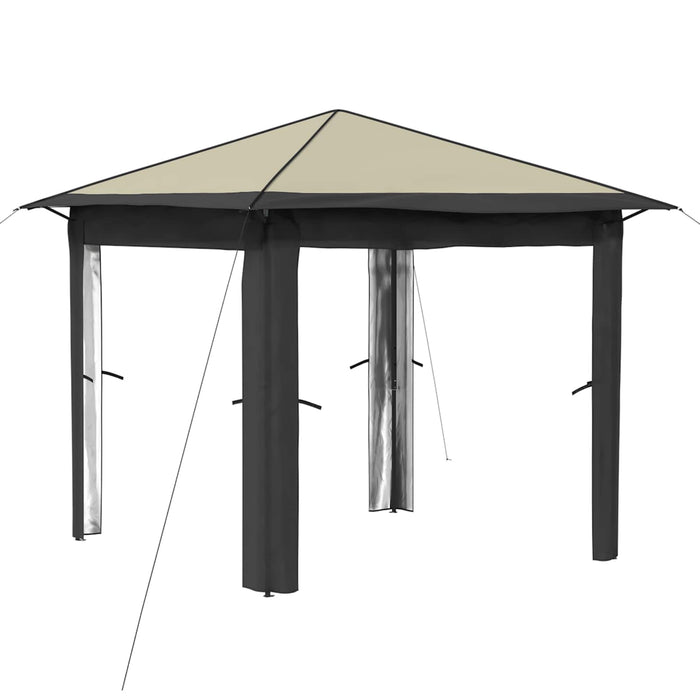 Gazebo fără Pereți Laterali 2,6 x 2,6 m Crem și Antracit WALTI