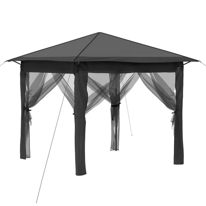 Gazebo cu 4 Pereți Laterali 2,6 x 2,6 m Gri deschis și antracit WALTI