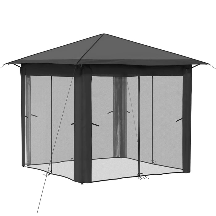 Gazebo cu 4 Pereți Laterali 2,6 x 2,6 m Gri deschis și antracit WALTI