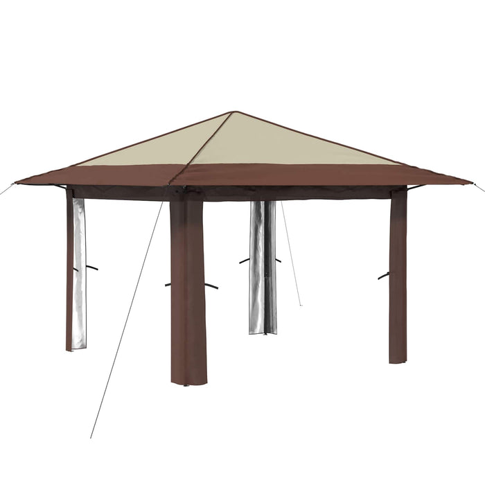 Gazebo fără Pereți Laterali Crem și Marron WALTI