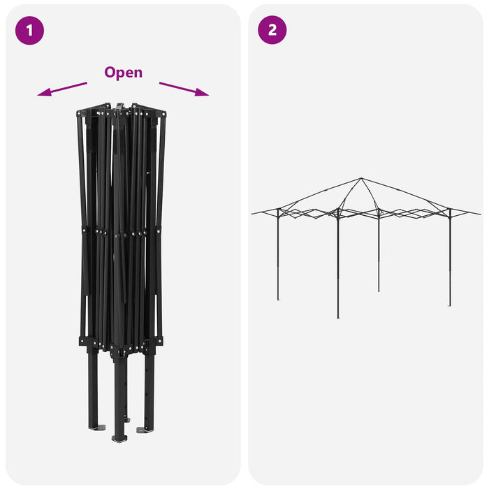 Gazebo fără Pereți Laterali 3,3 x 3,3 m Crem și Antracit WALTI