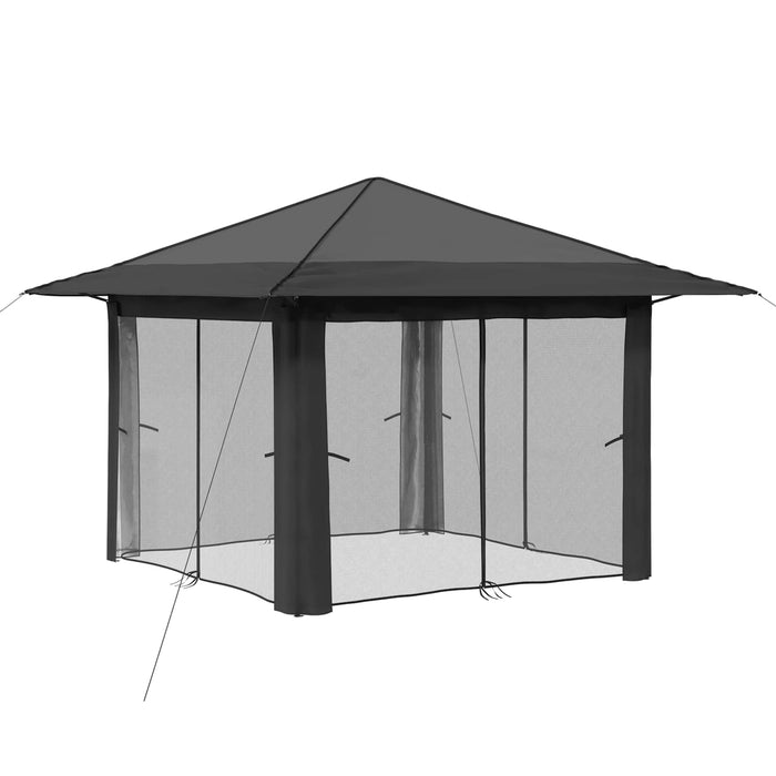 Gazebo cu 4 Pereți Laterali 3,3 x 3,3 m Gri deschis și antracit WALTI