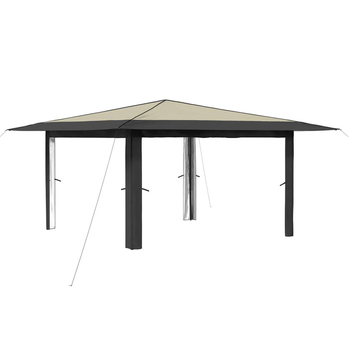Gazebo fără pereți laterali 4 x 4 m Crem și Antracit WALTI