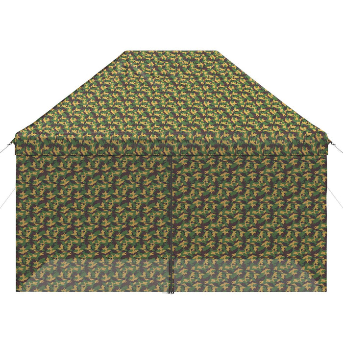 Cort cu canopy și 4 pereți laterali 3 x 4 m Camuflaj armată WALTI