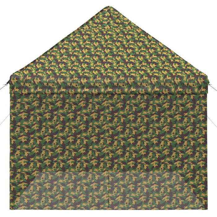 Cort cu canopy și 4 pereți laterali 3 x 4 m Camuflaj armată WALTI