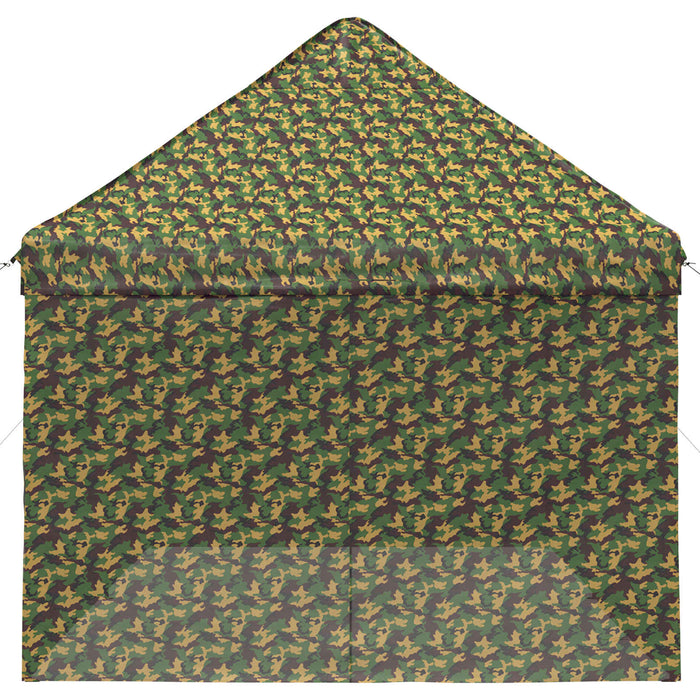 Cort cu canopy și 4 pereți laterali 2,9 x 5,8 m Camuflaj armată WALTI