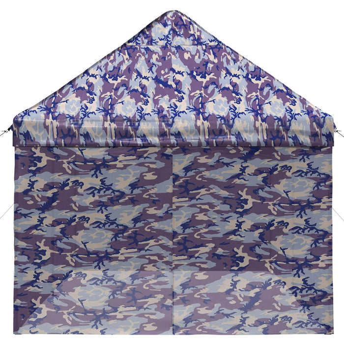 Gară pop-up cu 4 perete laterale 3 x 6 m Camuflaj albastru WALTI