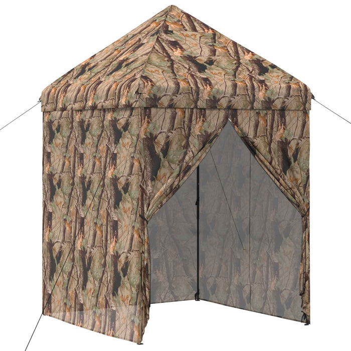 Gară pop-up cu 4 perete laterale 3 x 3 m Camuflaj pădure WALTI
