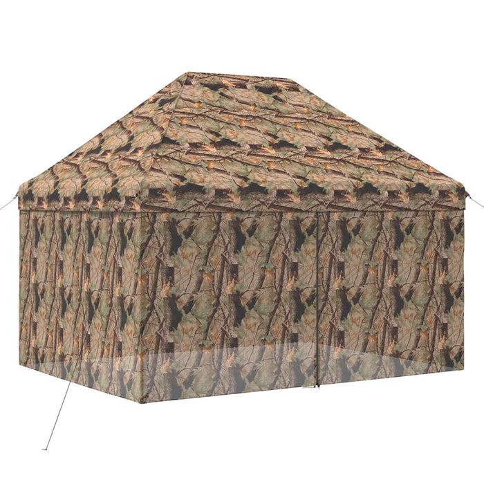 Gară pop-up cu 4 perete laterale 3 x 4,5 m Camuflaj pădure WALTI