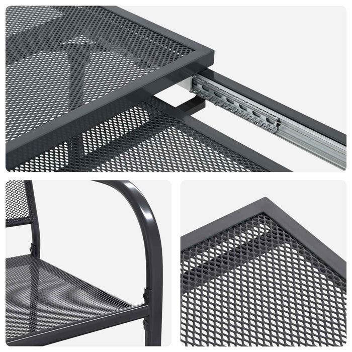 Set de masă pentru grădină 9 pcs Antracit 212 x 90 x 76 cm - WALTI WALTI