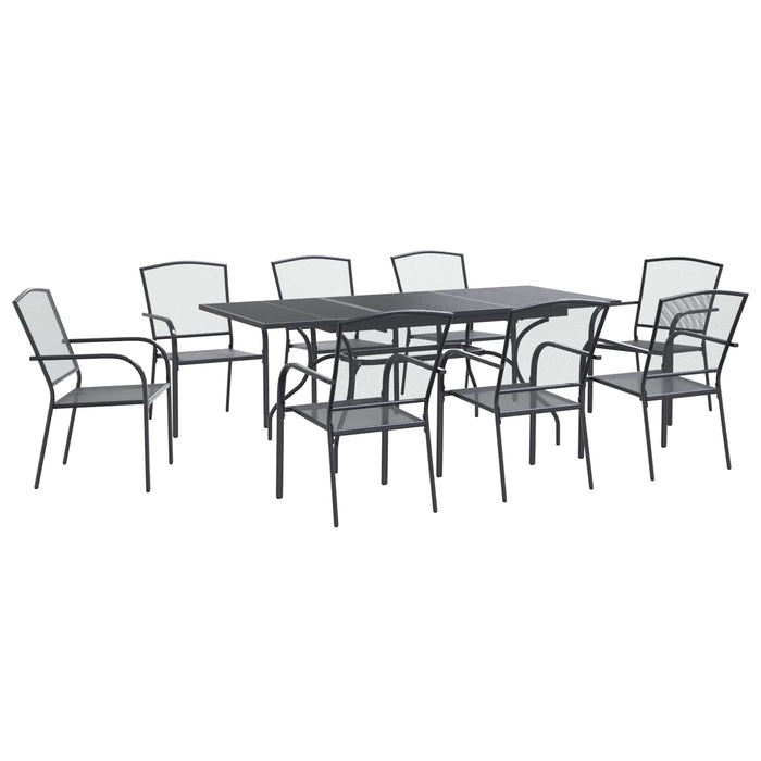 Set de masă pentru grădină 9 pcs Antracit 212 x 90 x 76 cm - WALTI WALTI