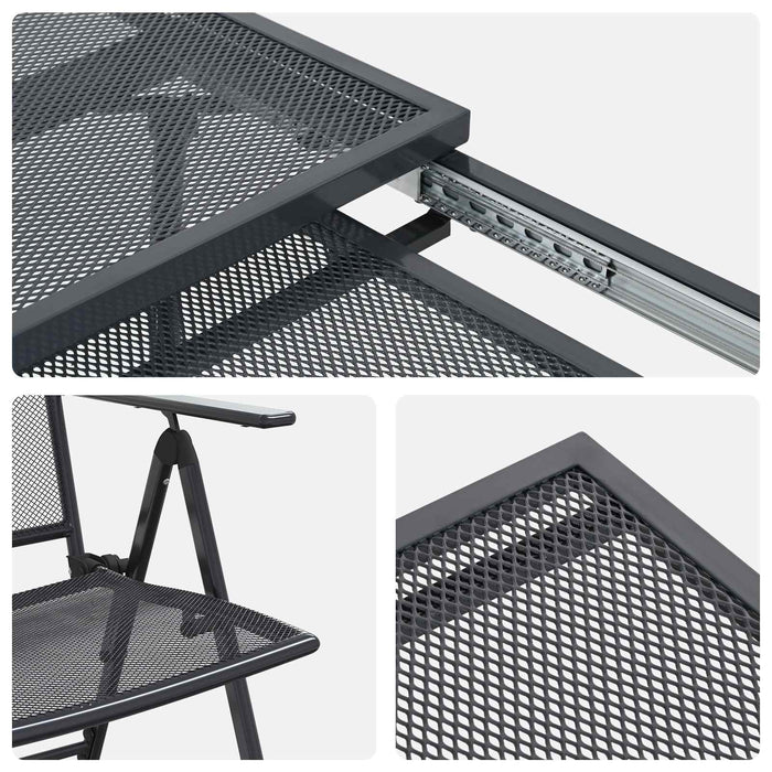 Set de masă pentru grădină 9 pcs Antracit 212 x 90 x 76 cm - WALTI WALTI