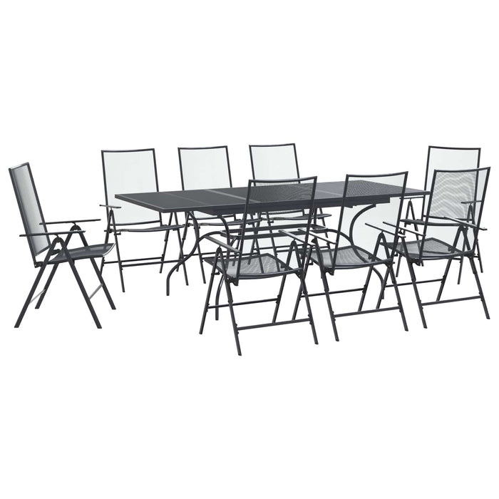 Set de masă pentru grădină 9 pcs Antracit 212 x 90 x 76 cm - WALTI WALTI