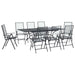 Set de masă pentru grădină 9 pcs Antracit 212 x 90 x 76 cm - WALTI WALTI