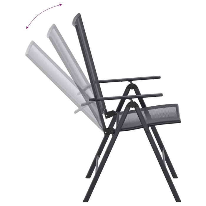 Set de masă pentru grădină 9 pcs Antracit 212 x 90 x 76 cm - WALTI WALTI