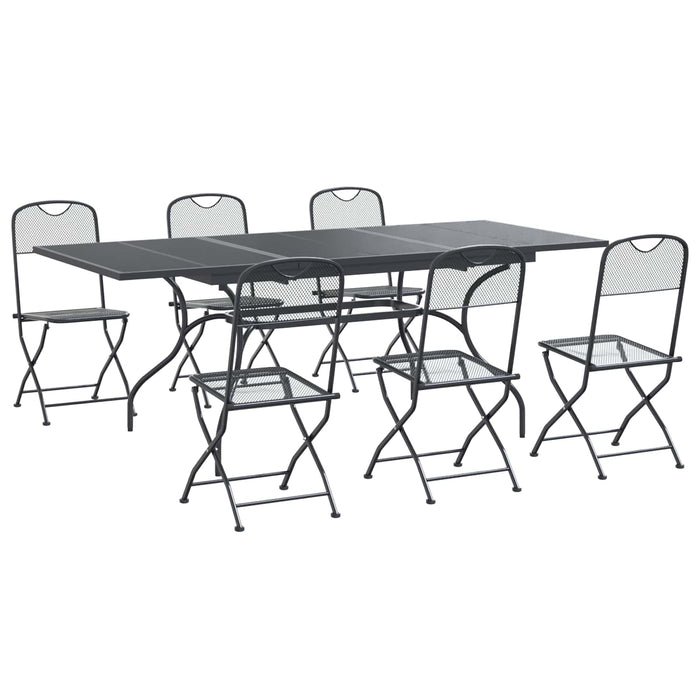 Set de masă pentru grădină 7 pcs Antracit 212 x 90 x 76 cm - WALTI WALTI