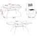 Set de masă pentru grădină 7 pcs Antracit 212 x 90 x 76 cm - WALTI WALTI