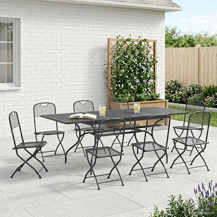 Set de masă pentru grădină 9 pcs Antracit 212 x 90 x 76 cm - WALTI WALTI