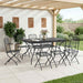 Set de masă pentru grădină 9 pcs Antracit 212 x 90 x 76 cm - WALTI WALTI
