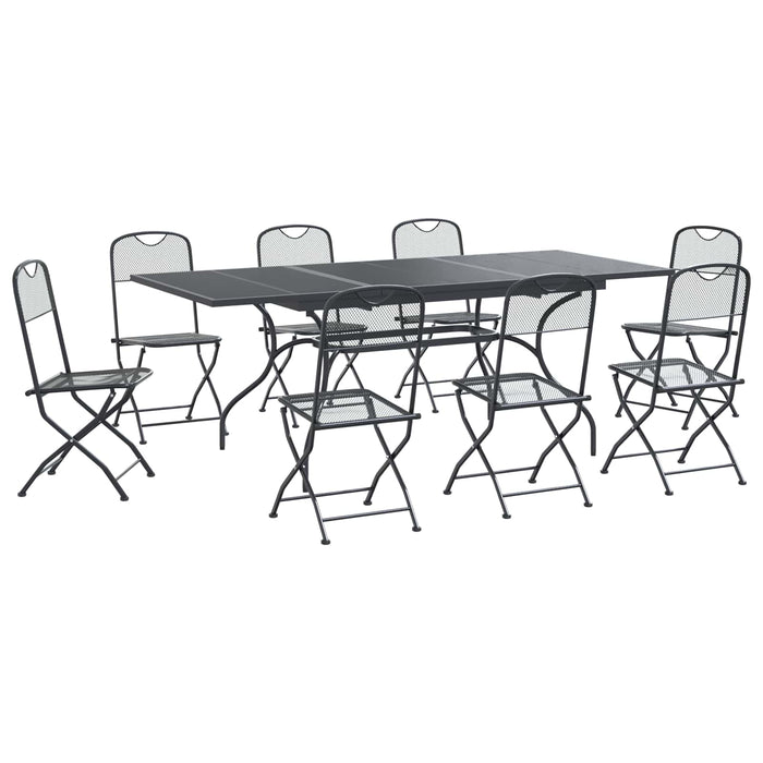 Set de masă pentru grădină 9 pcs Antracit 212 x 90 x 76 cm - WALTI WALTI