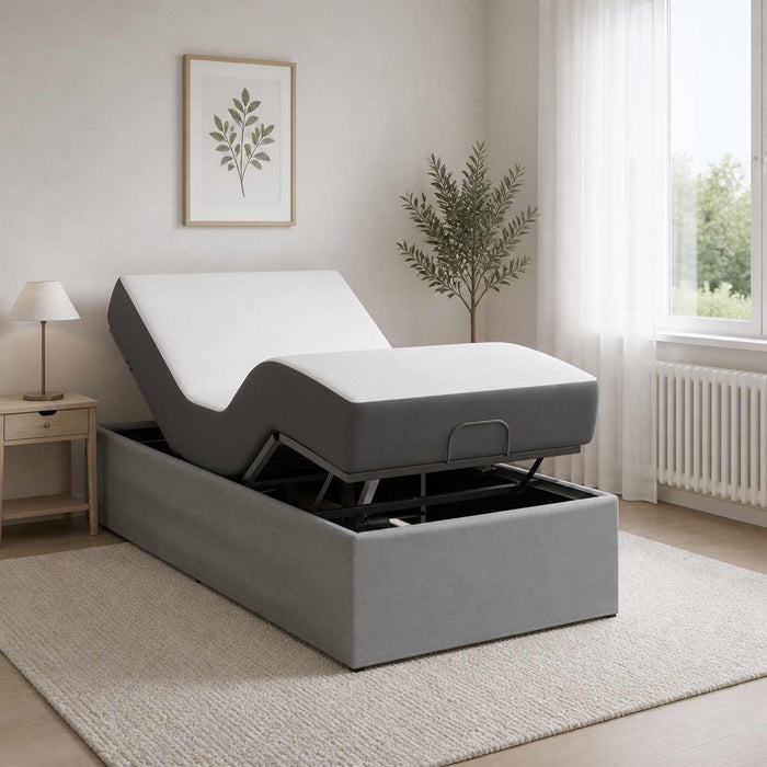 Cadru Electric Ajustabil pentru Pat Gri deschis WALTI