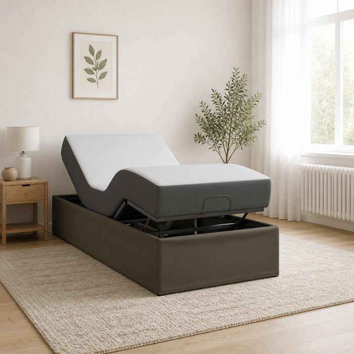 Cadru Electric Ajustabil pentru Pat Gri 200 x 90 x 33,5 cm Oțel WALTI