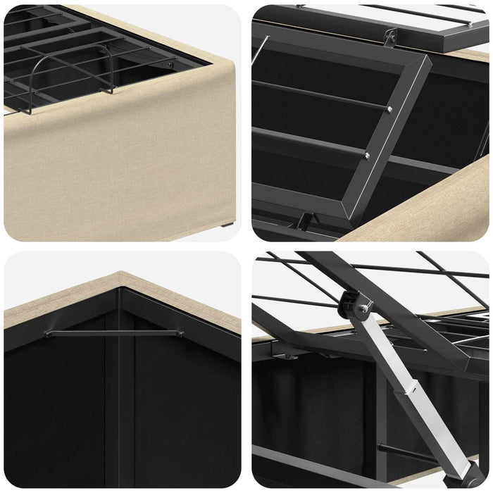 Cadru Electric Ajustabil pentru Pat Crem 200 x 90 x 33,5 cm WALTI
