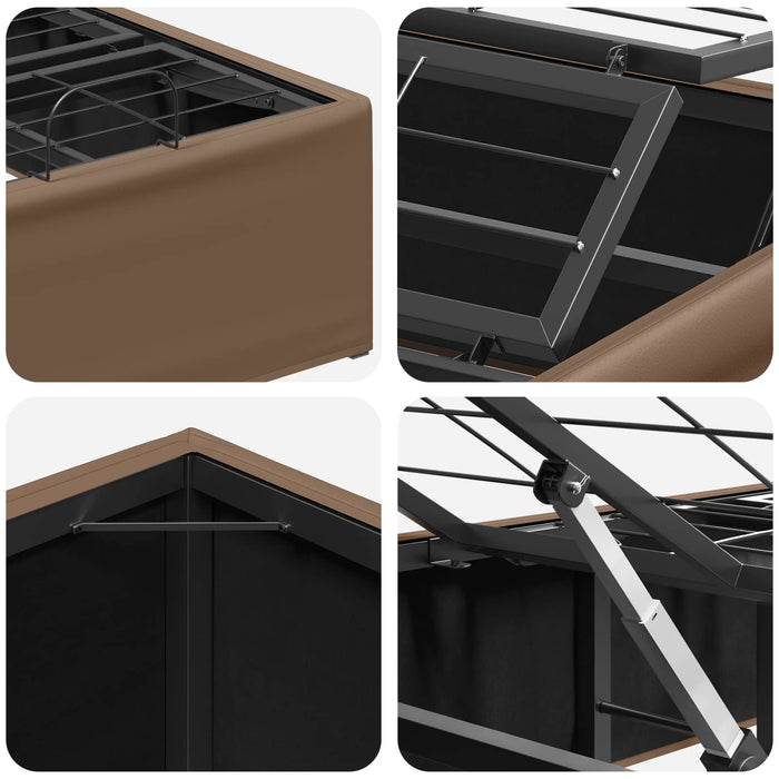 Cadru Electric Ajustabil pentru Pat Cafeniu 200 x 90 x 33,5 cm WALTI