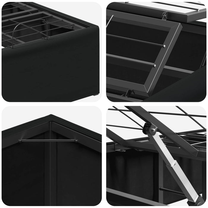 Cadru Electric Ajustabil pentru Pat Negru 200 x 90 x 33,5 cm WALTI