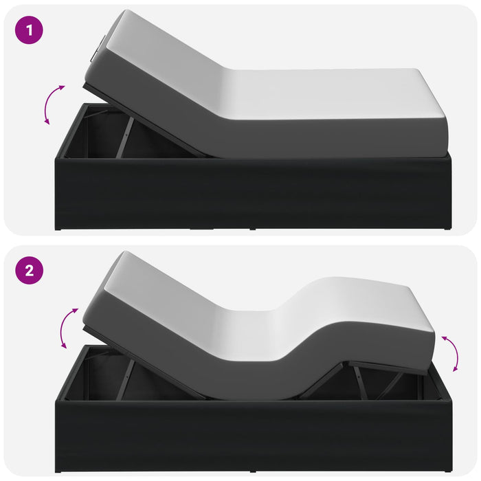 Cadru Electric Ajustabil pentru Pat Negru 200 x 90 x 33,5 cm WALTI