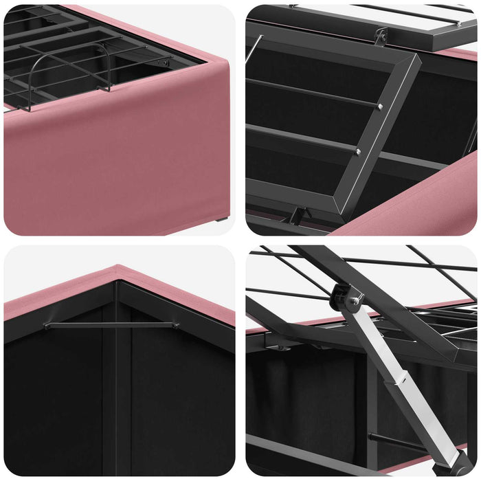 Cadru Electric Ajustabil pentru Pat Roz 200 x 90 x 33,5 cm Oțel WALTI