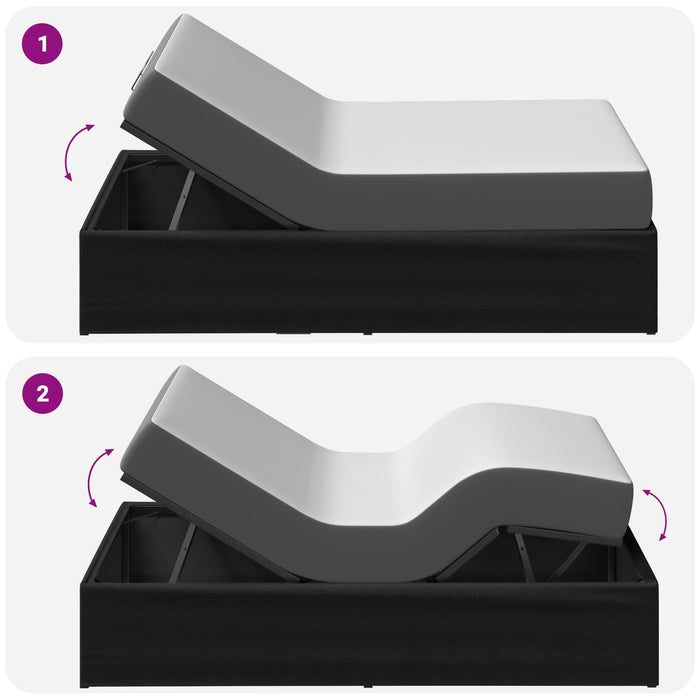 Cadru Electric Ajustabil pentru Pat Negru 200 x 100 x 33,5 cm WALTI