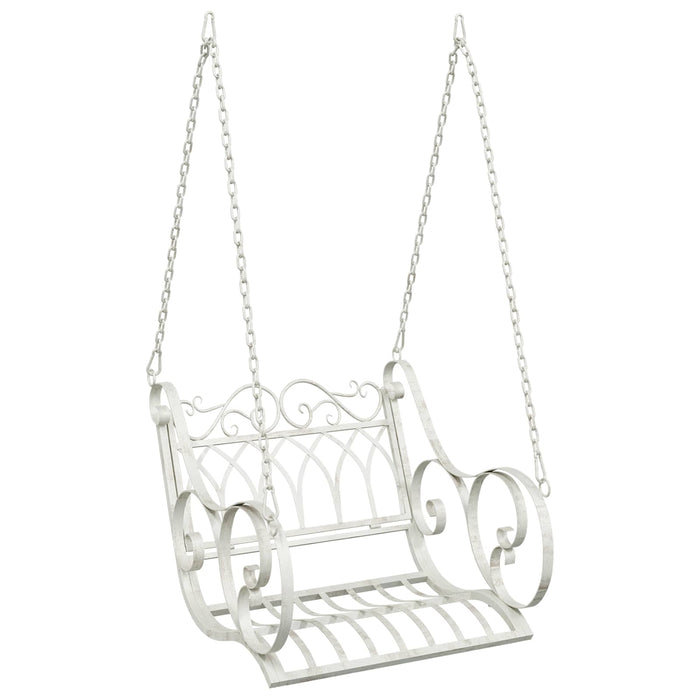 Bancă swinging Oțel 71 x 75 x 59 cm Alb Antic - WALTI WALTI