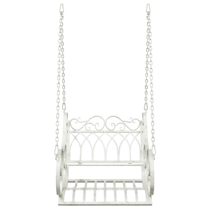 Bancă swinging Oțel 71 x 75 x 59 cm Alb Antic - WALTI WALTI